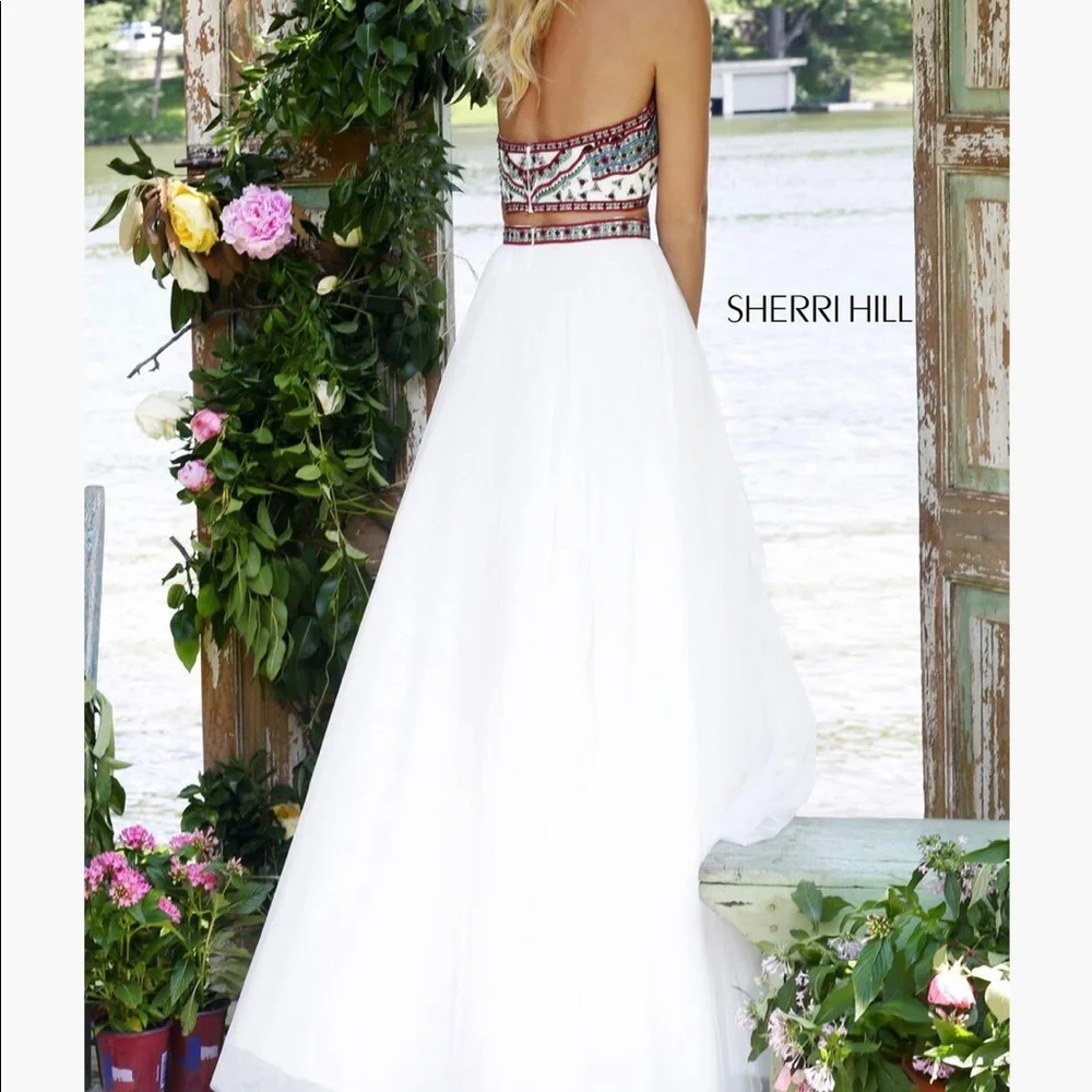 Sherri Hill #50075 Bohemian Embroidered Prom Dress,Wedding, Formal,Quinceanera - Picture 10 of 11